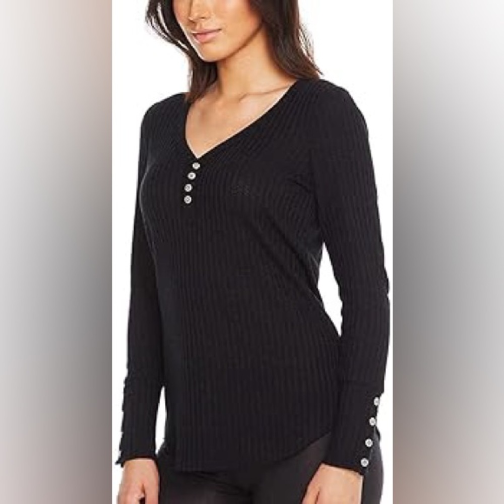 Chaser Long Sleeve Thermal Waffle Knit Shirt Size - Picture 2 of 12